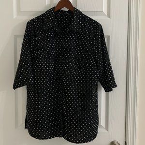 Notations Women´s Black/White Top Blouse, Size XL